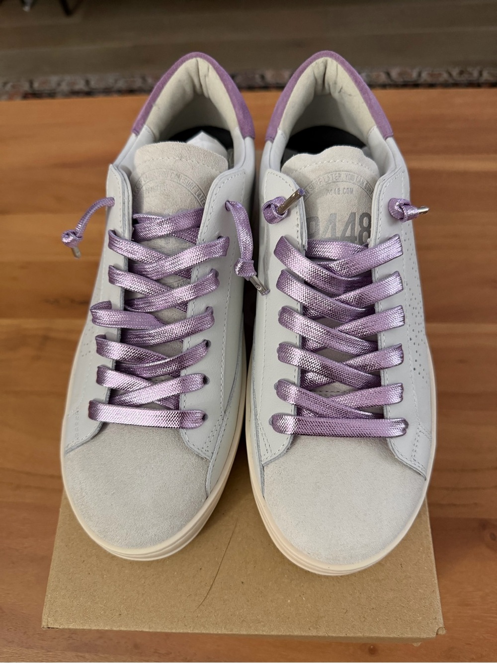 P448 Women's John Leather Sneakers-Lilac-size 39 - Picture 5 of 6
